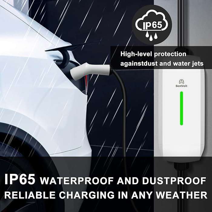 Best Volt Electric Vehicle Portable Charger for Tesla,ETL Certified,25ft Fast Charging, IP65 Waterproof, Compatible with Model 3/X/Y/Cyber Truck,No Adapter Needed (Nema 5-15 120V/16A, White) - Image 3