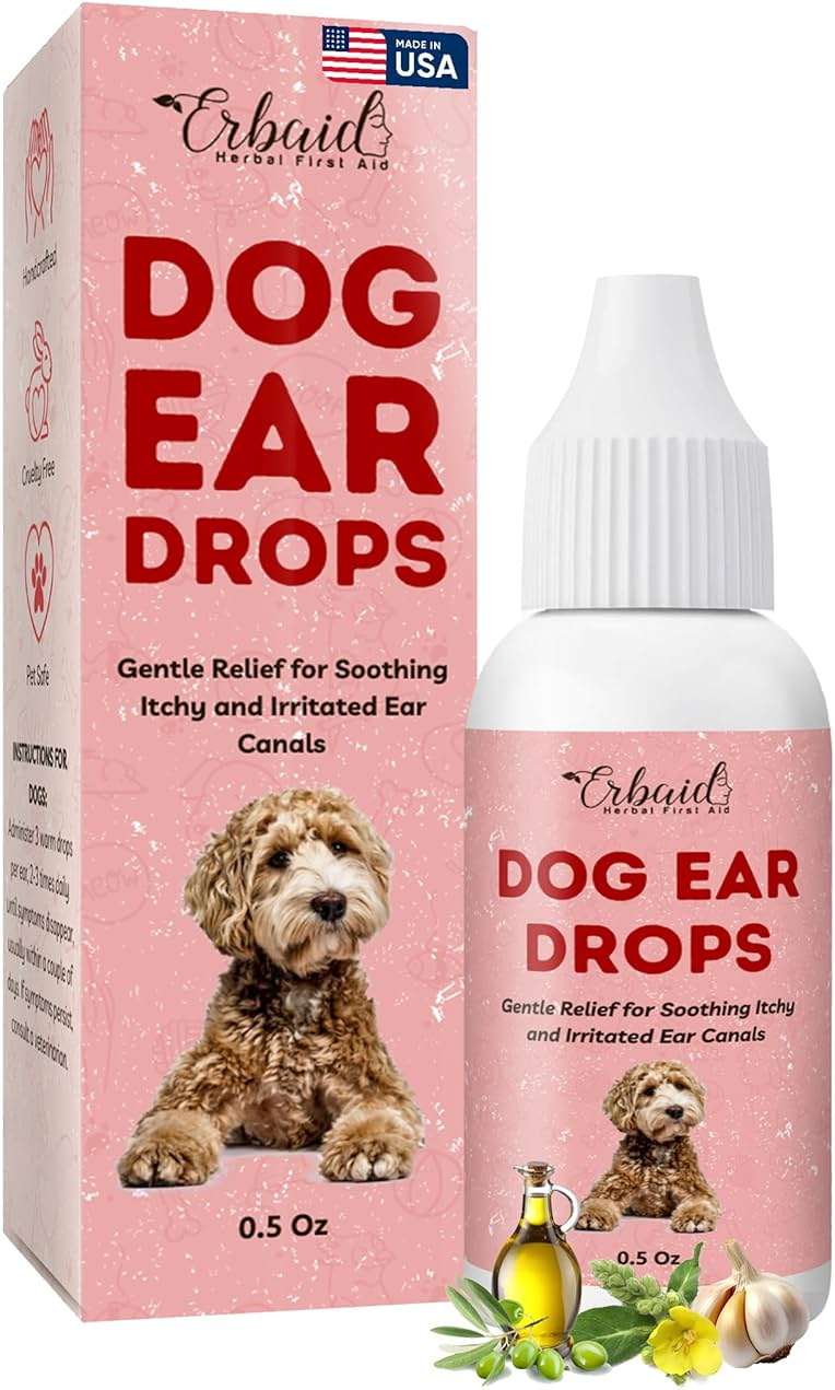 Dog Ear Cleaner – All Natural Ear Drops for Dogs Ear Infection – Eliminates Yeast Odor, Loosens Wax, Prevents Infections, Relieves Itching – Safe, Gentle, Effective Itchy Ear Relief, Made in USA - Image 1