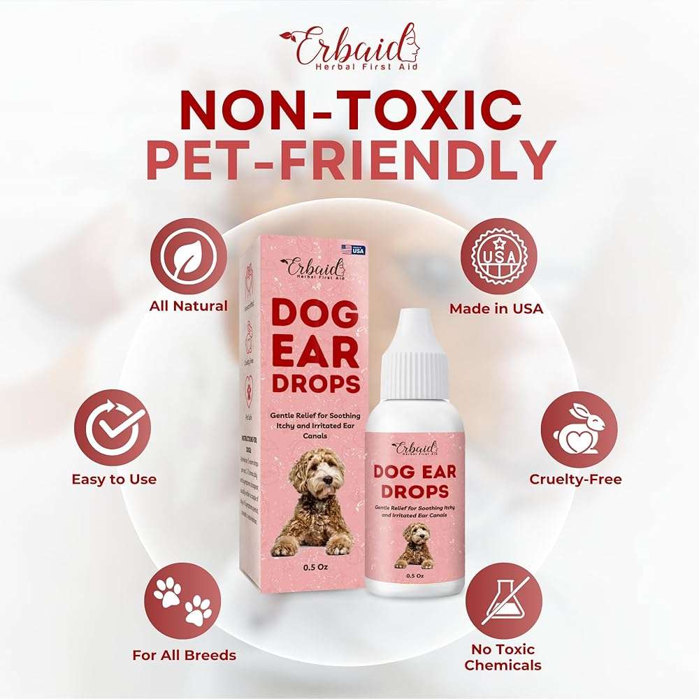 Dog Ear Cleaner – All Natural Ear Drops for Dogs Ear Infection – Eliminates Yeast Odor, Loosens Wax, Prevents Infections, Relieves Itching – Safe, Gentle, Effective Itchy Ear Relief, Made in USA - Image 4