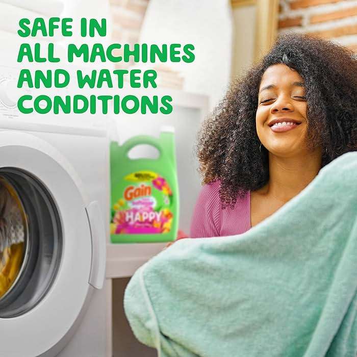 Gain Liquid Fabric Softener, Fabric Conditioner, Softening Laundry Conditioner, Happy, 127 fl oz, 188 Loads - Image 7