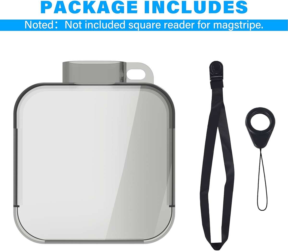Lanyard Case for Square Reader for Magstripe with 3.5mm Headset Jack or Lightni Connector Cover Case for Square Reader Magstripe Holder (1pack) - Image 3