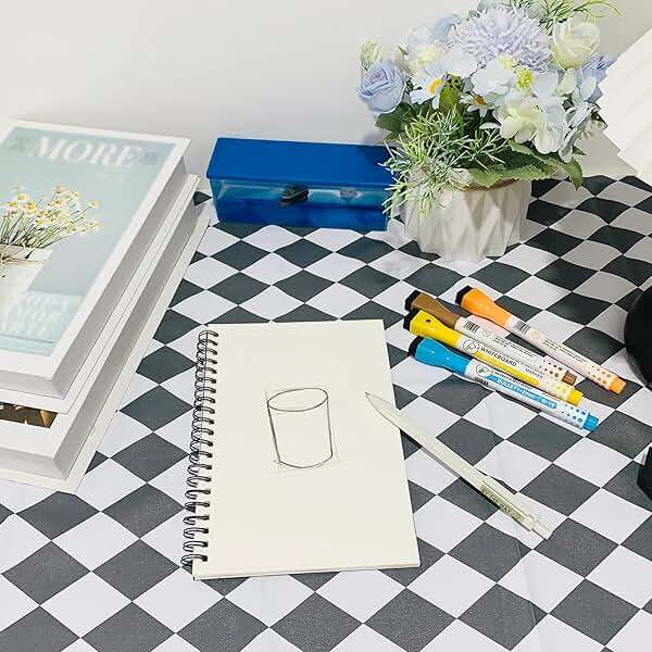 DSTELIN Blank Spiral Notebook, 9-Pack, Soft Cover, Sketch Book, 100 Pages / 50 Sheets, 7.5 inch x 5.1 inch, 100GSM, (Black) - Image 6