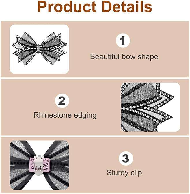 GEEHUA 2 Pcs Shoe Clips for Women Dress Shoes, Mesh Bow Rhinestone High Heel Shoe Clips Buckle Detachable Bow Heels Clothing Accessories for Women Girls Bridal Wedding Party Prom Decorations - Image 6