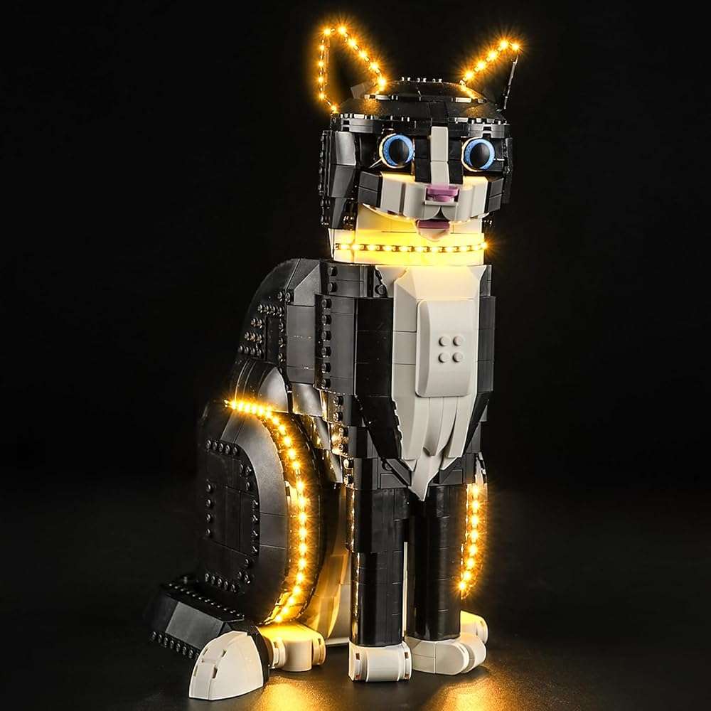 BRIKSMAX Light Kit for Lego-21349 Tuxedo Cat - Compatible with Lego Ideas Building Set- Not Include Lego Set - Image 1