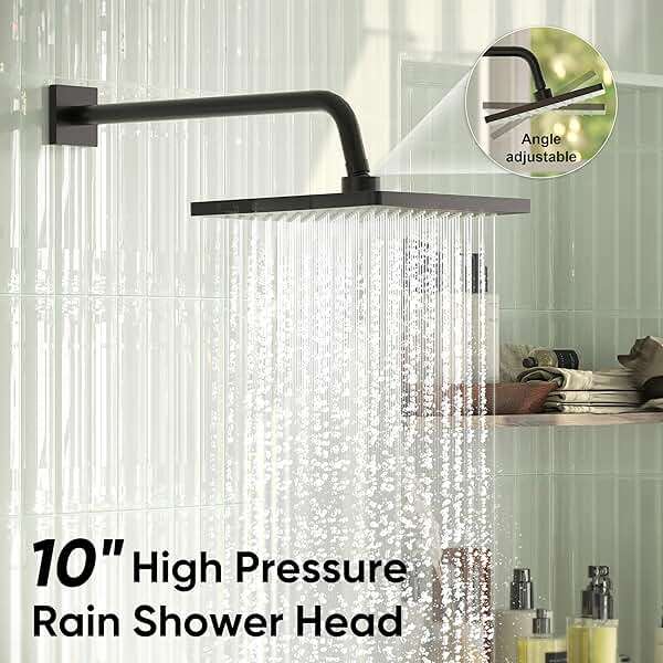 Esnbia Shower System with Tub Spout,Black Bathtub Shower Faucet Set,10 Inches Rain Shower Heads with Handheld Spary Combo, Tub Shower Kit with 3-Way Shower Valve, Matte Black - Image 4