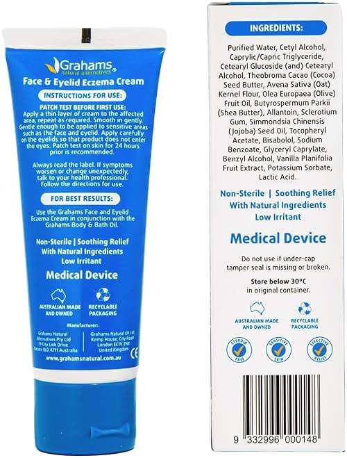 Grahams Natural Face & Eyelid Eczema Cream - Treatment for Eczema, Dermatitis, Itch Relief, Redness, Inflammation & Very Dry Skin - with Colloidal Oatmeal - Hypoallergenic & Steroid-Free (1 x 50g) - Image 8