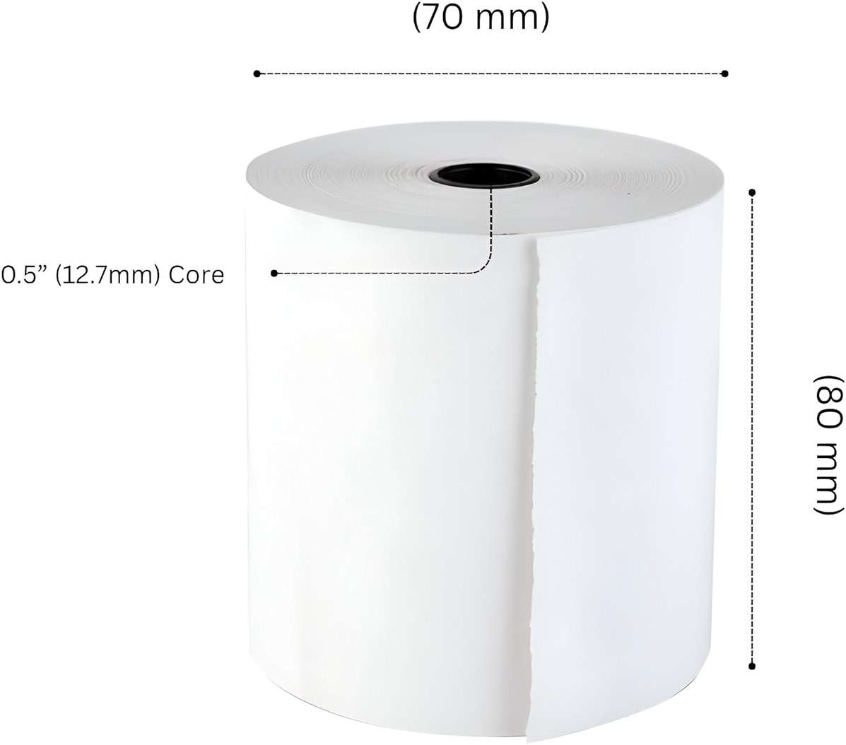 (20 Rolls) 3 1/8' Premium Thermal Paper Rolls BPA-Free 80mm Thermal Receipt Paper for POS Systems, Clover, Square Terminal, Epson, Star TSP100lI, Debit/Credit Card Machines, Cash Registers - Image 2