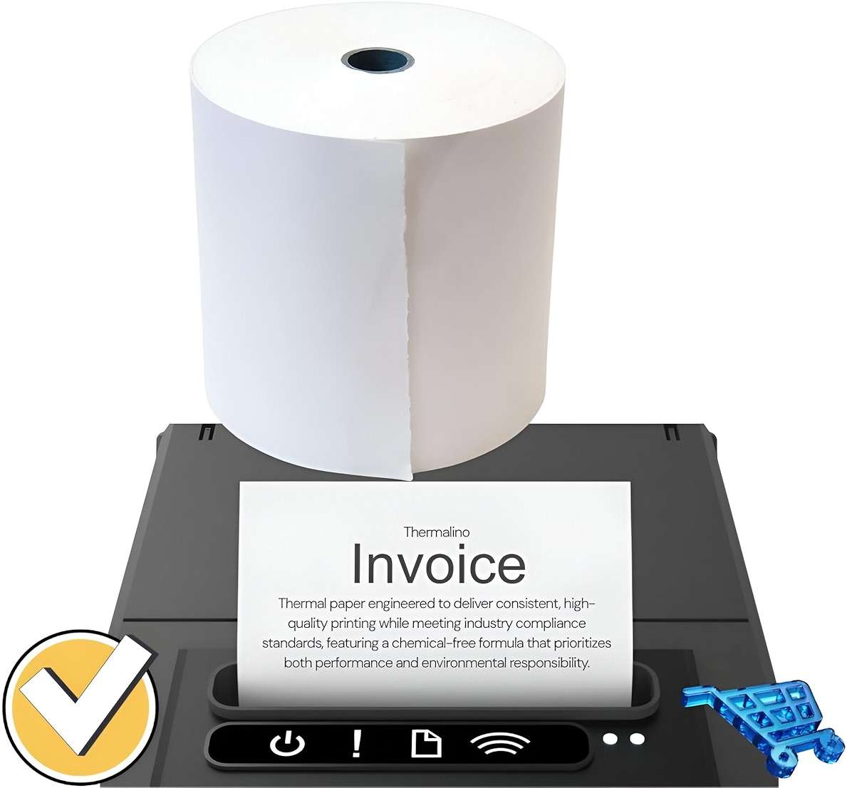 (20 Rolls) 3 1/8' Premium Thermal Paper Rolls BPA-Free 80mm Thermal Receipt Paper for POS Systems, Clover, Square Terminal, Epson, Star TSP100lI, Debit/Credit Card Machines, Cash Registers - Image 3