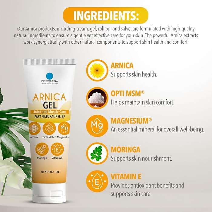 Dr. Robaina Arnica Gel 4 oz – Concentrated Arnica montana with MSM, Magnesium & Vitamin E | Unscented Cooling Gel for Thin Skin | Fast-Absorbing, Non-Greasy | Made in USA - Image 5