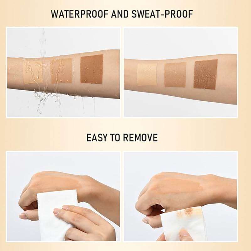 Leg Makeup Waterproof Tanning Flawless Body Foundation Lotion, Leg and Body Scar Cover up Makeup/Tattoo Cover Up, Beach Legs Glow﻿ Cream(#2 Medium Golw, 30ml) - Image 6