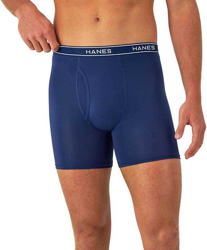 Hanes Men's Underwear Boxer Brief Pack, Performance Stretch Underwear, Moisture-wicking Boxer Briefs for Men, 6-pack - Image 2