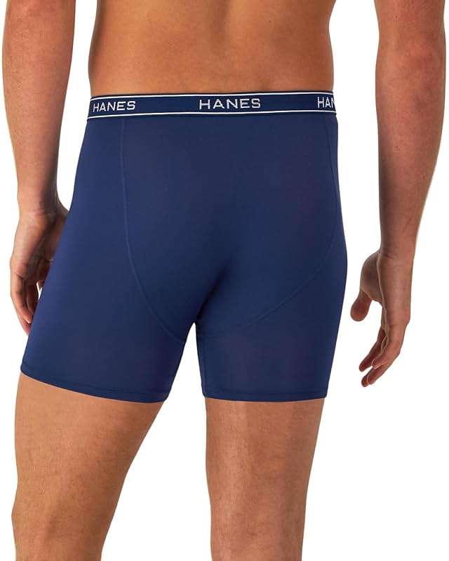 Hanes Men's Underwear Boxer Brief Pack, Performance Stretch Underwear, Moisture-wicking Boxer Briefs for Men, 6-pack - Image 3