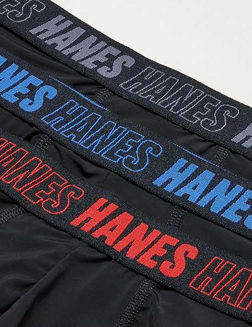 Hanes Men's Moves Performance Boxer Brief, Total Support Pouch, Regular/Trunk/Long Leg, 3-Pack, 8" - Image 2