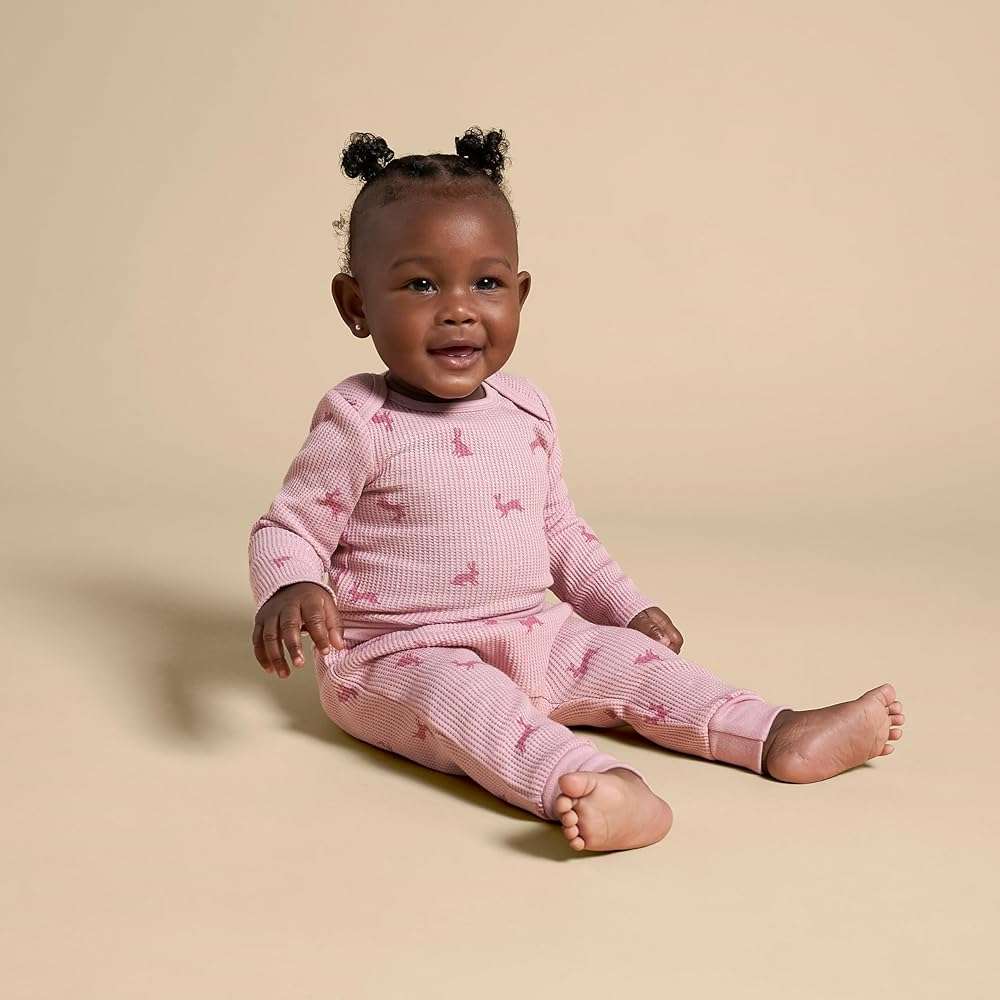 Modern Moments by Gerber Baby Long Sleeve Bodysuit and Pant Set - Image 4