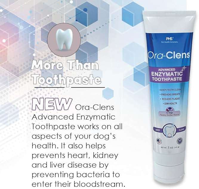 Ora-Clens Advanced Enzymatic Toothpaste for Dogs, Peanut Butter Flavor Dog Toothpaste, Helps Clean Teeth & Freshen Breath, Supports Oral Hygiene, Dog Dental Care Toothpaste Gel, 5 oz - Image 7