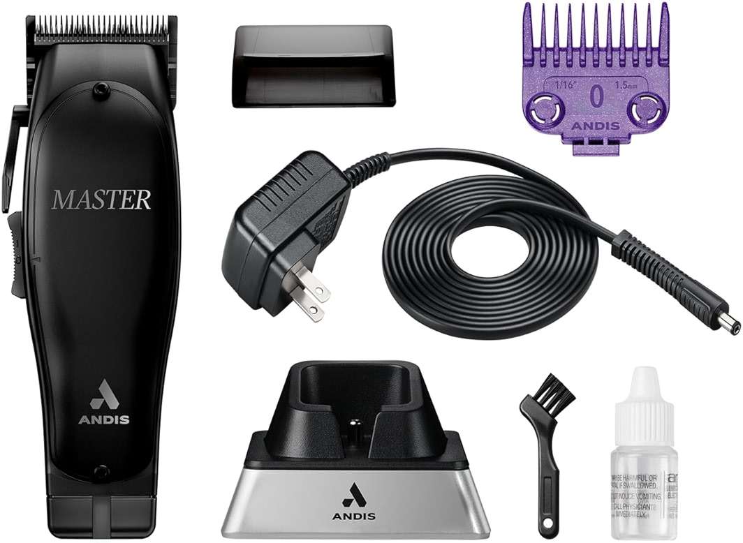 Andis Black Label MLC Professional Master Cordless Lithium-Ion Hair Clipper, Adjustable Carbon Steel Blade for Close Cutting, Black - Image 5