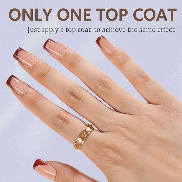 Misssix French Gel Press on Fake Nail Tips, Short Square, No Need to File, Pre-lasting for Nail Art DIY 16 Sizes Multicolor 160Pcs - Image 3