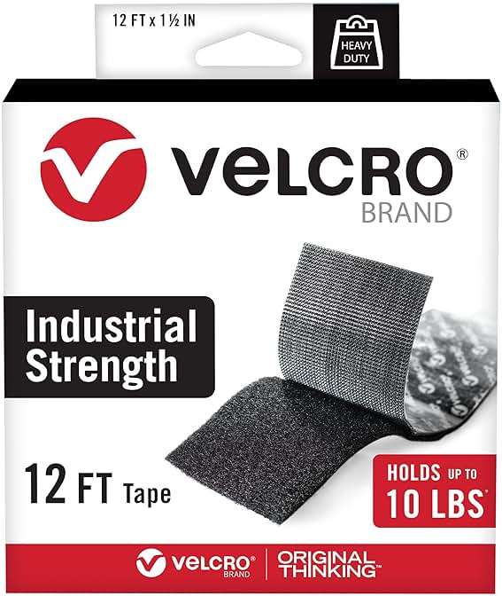 Velcro 12Ft Heavy Duty 1.5in Black Tape Holds 10lbs & 15lb 14Ft Extreme Outdoor Double Sided Brick Mounting Tape - Image 2