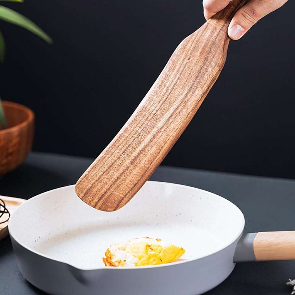 YUC Wooden spurtle for sourdough starter, sourdough bread baking supplies, essential sourdough stirring stick and kitchen tools - Image 5