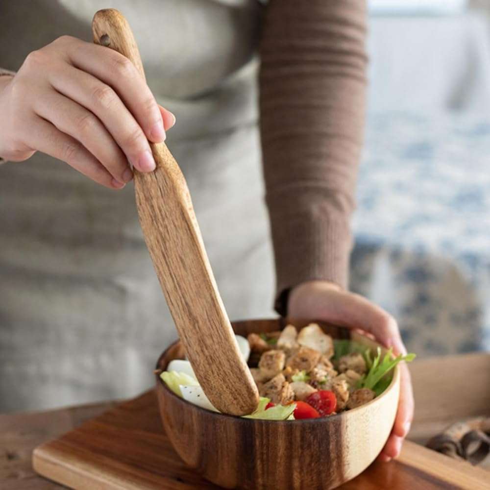 YUC Wooden spurtle for sourdough starter, sourdough bread baking supplies, essential sourdough stirring stick and kitchen tools - Image 7