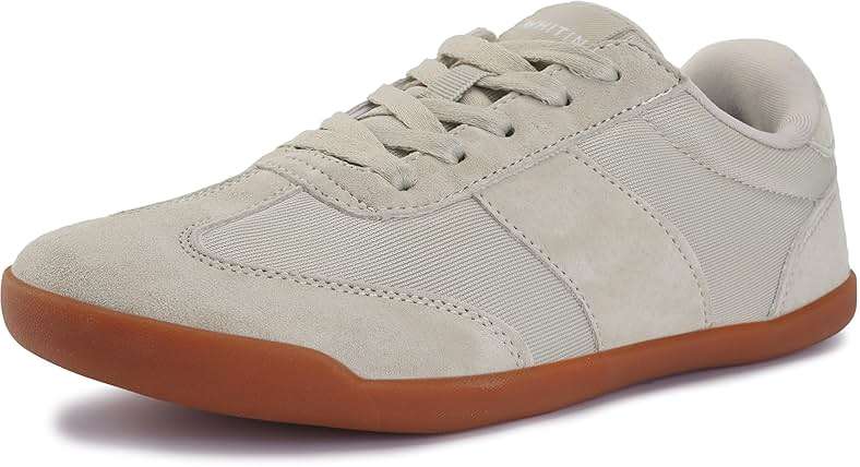 WHITIN Women's Wide Toe Box Barefoot Shoes | Fashion Suede Patchwork Design | Zero Drop Sole - Image 1