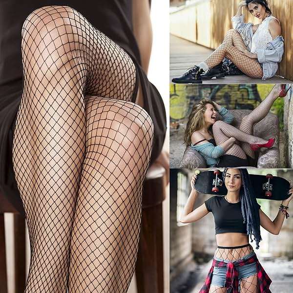 Buauty Plus Size Fishnet Stockings for Women - 3 Pairs Sexy Fishnets Tights, Halloween Fish Net Stockings,Gothic Clothes - Image 6