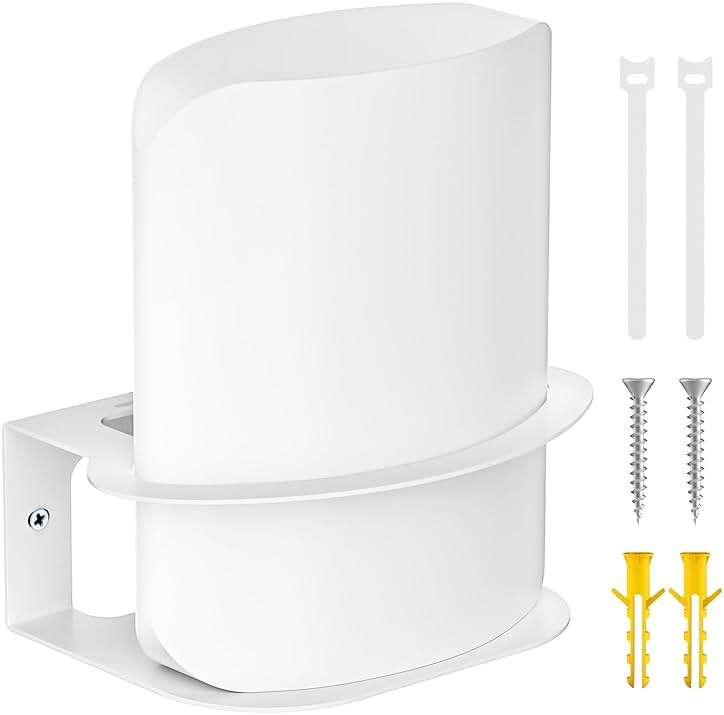 Rimous Metal Wall Mount for eero Max 7 Mount Easy to Install - Heavy-Duty Wall Bracket for eero Max 7 Wall Mount Holder with Cable Ties for Space Saving - Image 1