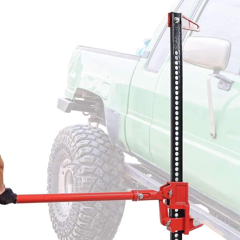 48" Ratcheting Off Road Utility Farm Jack, 3 Ton (6,600 Lb) Capacity Farm Jack Ideal for Car/Truck/ATV/SUV/Tractor - Image 1
