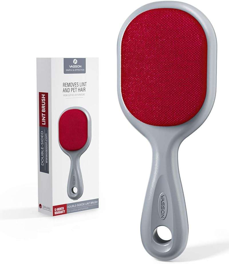 VASSON Double-Sided Lint Brushes, Classic Velvet Brush for Furniture and Clothing, Ideal for Pet Hair Removal - Image 1