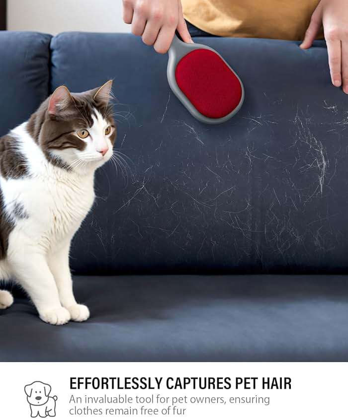 VASSON Double-Sided Lint Brushes, Classic Velvet Brush for Furniture and Clothing, Ideal for Pet Hair Removal - Image 3