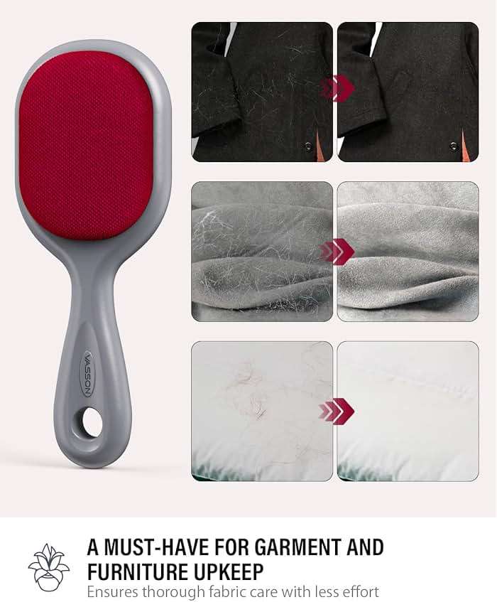 VASSON Double-Sided Lint Brushes, Classic Velvet Brush for Furniture and Clothing, Ideal for Pet Hair Removal - Image 6