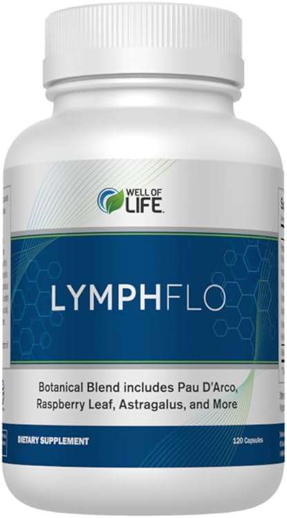 LymphFlo: Herbal Support for Detox, Immunity & Well-Being. Formulated with PAU d’Arco, Cleavers & Red Peony Root in 1100mg, 180 V-Capsules to Optimize Lymphatic Function, Enhance Vitality - Image 1