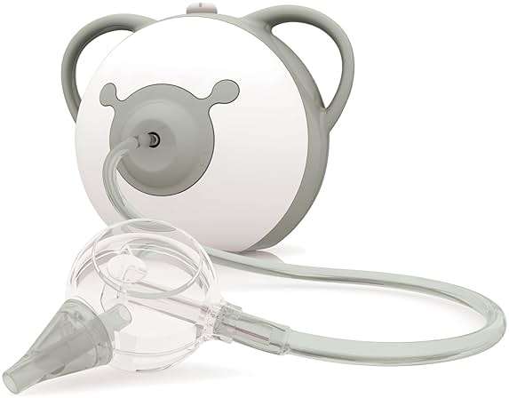 Nosiboo Pro Nasal Aspirator for Babies | Electric Nose Sucker | Made in EU | Adjustable Suction Power | Premium Quality | Award-Winning Design (Gray, 7,8x6,38x6,77 Inch) - Image 1
