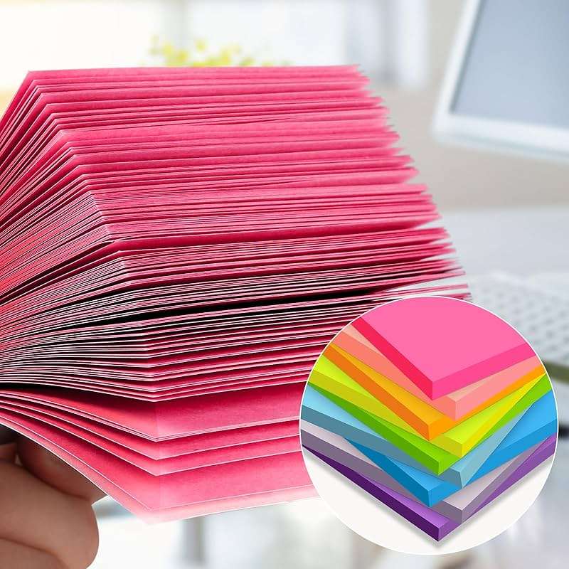 (18 Pads) Sticky Notes 3x3 inch, Self-Stick Pads Bright Colors Sticky Note, Recyclable, Easy to Post for Home, Office, Notebook - Image 5