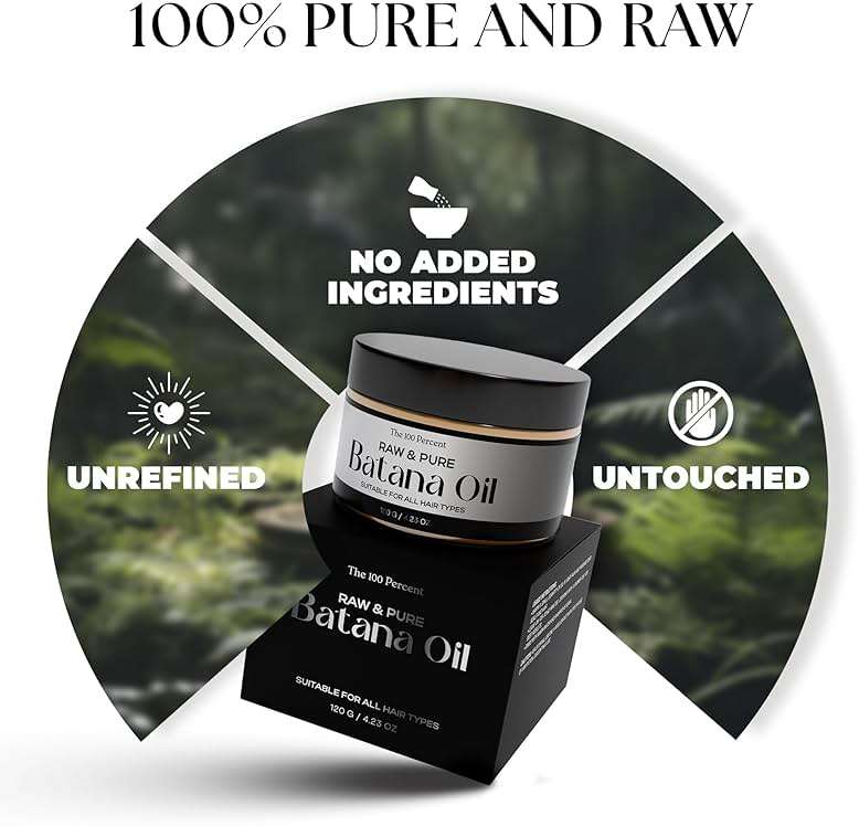 Raw Batana Oil Paste for Hair & Scalp, Unrefined Honduran Batana Oil, Thick Natural Formula, 4.2 oz / 120g - Image 3