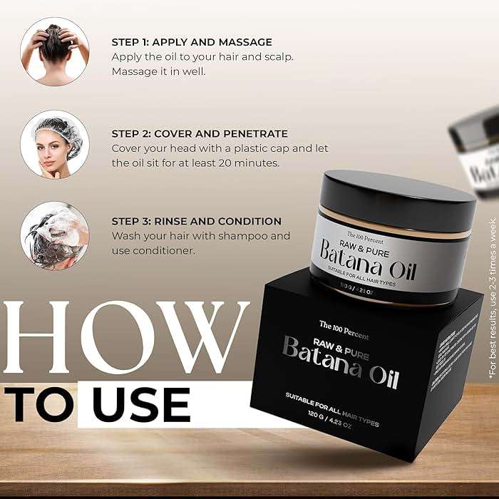 Raw Batana Oil Paste for Hair & Scalp, Unrefined Honduran Batana Oil, Thick Natural Formula, 4.2 oz / 120g - Image 8