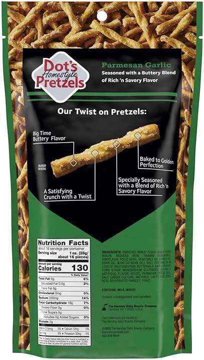 Dot's Homestyle Pretzels Parmesan Garlic Seasoned Pretzel Twist Snack, 16oz Grocery Sized Bag - Image 3