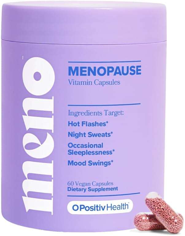 MENO Vitamins for Menopause - Hormone-Free Menopause Supplement for Women - Black Cohosh & Ashwagandha KSM-66 - Helps Relieve Hot Flashes, Night Sweats, Mood Swings - 30 Servings (Pack of 1) - Image 1