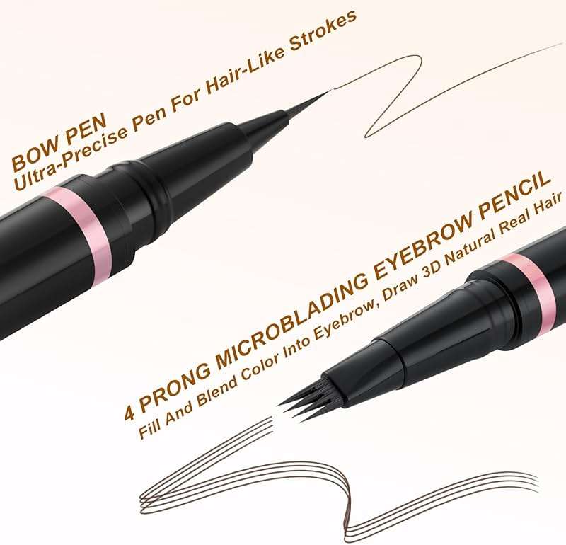 LAVONE Eyebrow Pen Makeup Kit, with Waterproof Eyebrow Pencil, Eyeliner, Pomade, and Brow Brush, Smudge-Proof and Long Lasting, Create Full and Natural Brows, Dark Brown - Image 3