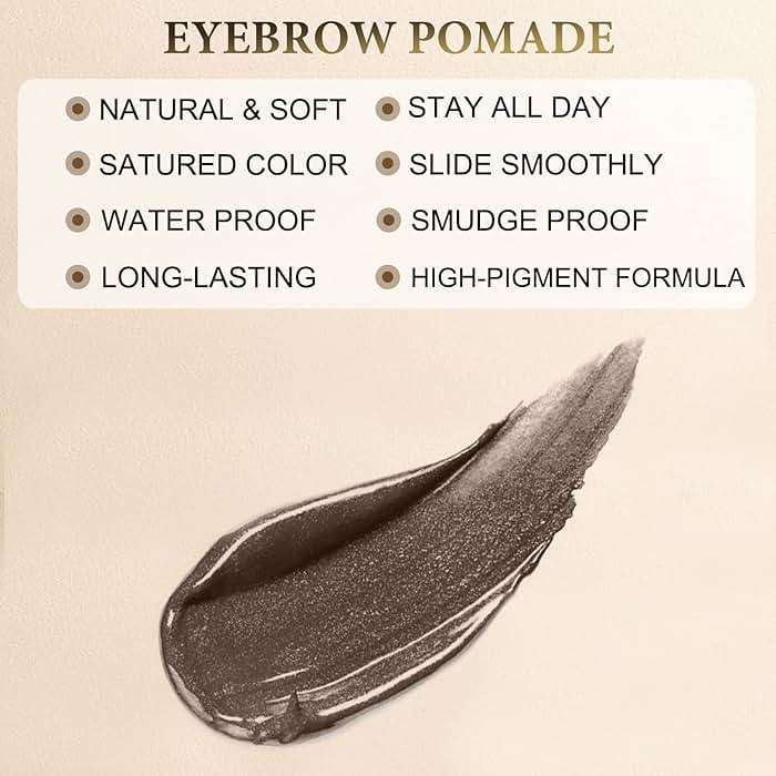 LAVONE Eyebrow Pen Makeup Kit, with Waterproof Eyebrow Pencil, Eyeliner, Pomade, and Brow Brush, Smudge-Proof and Long Lasting, Create Full and Natural Brows, Dark Brown - Image 5