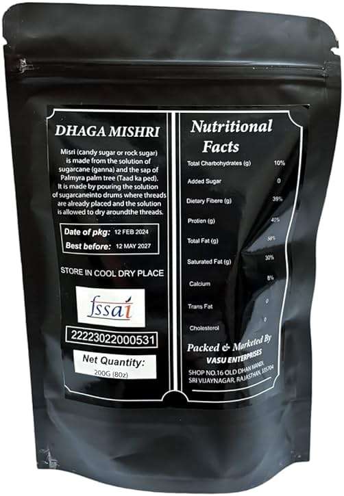Generic Organic Herb Dhaga Mishri, Rock Sugar Crystals, Sugar Crystals, Mishri Dana, Thread Crystals, Kuja Mishri, Krishna Bhog Parsad, Gopal Bhog (400, Grams) - Image 3