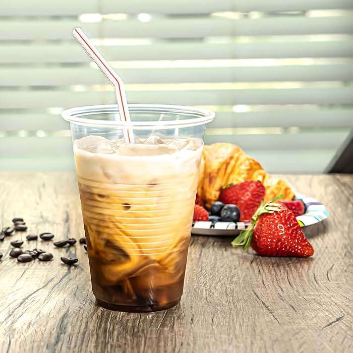 Amazon Basics Disposable Striped Plastic Flex Straws, BPA Free, Food-Safe, 7.5" Long, Assorted Colors, 100 Count - Image 7