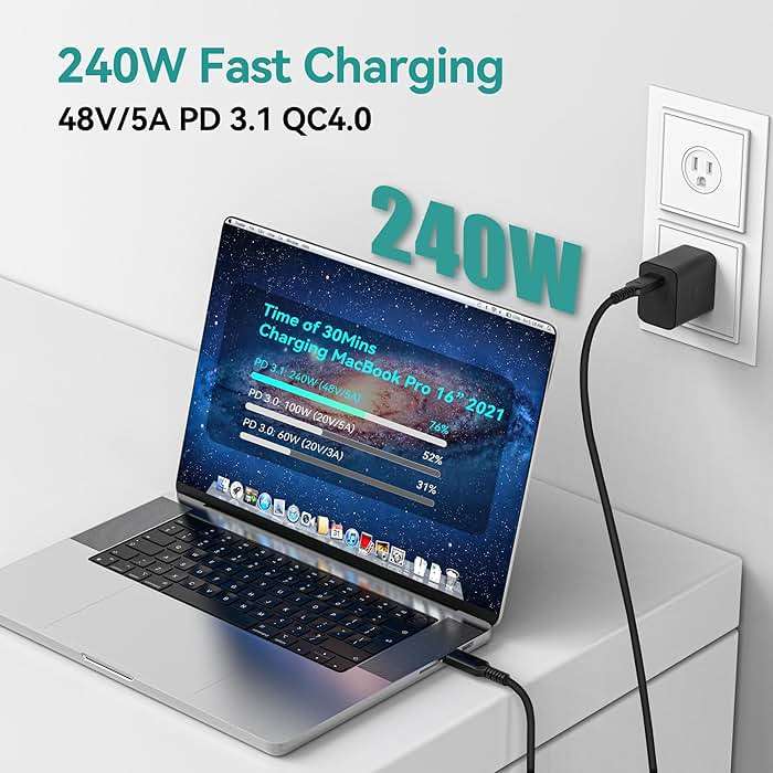 ConnBull [80Gbps Data Sync] Compatible with Thunderbolt 5 Cable 6 ft Support 240W Charging and 16K/ 8K Display for Thunderbolt 4/USB 4 Monitor, Not Support Docking Stations and Hub - Image 3