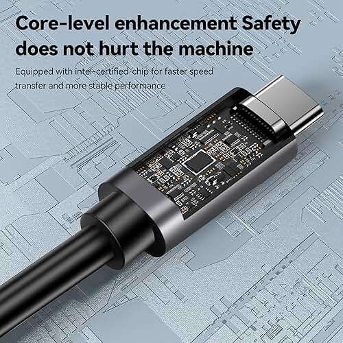 ConnBull [80Gbps Data Sync] Compatible with Thunderbolt 5 Cable 6 ft Support 240W Charging and 16K/ 8K Display for Thunderbolt 4/USB 4 Monitor, Not Support Docking Stations and Hub - Image 5