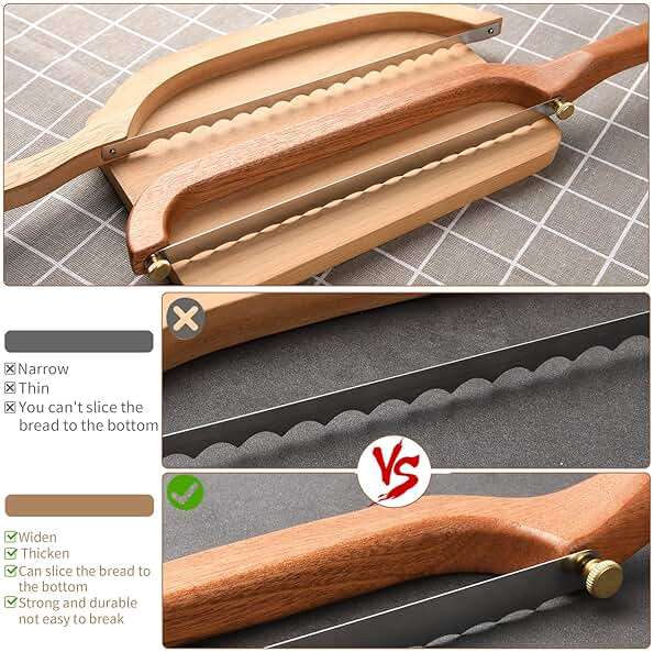 Uprichya Bread Knife for Homemade Bread Sourdough, Serrated Bread Slicer & Bread Bow Knife with Ergonomic Grip for Easy, Clean & Even Slicing - Image 6