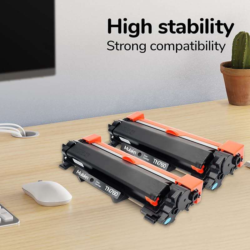 Mulakn TN760 for TN760 Toner Cartridges to Use with MFC-L2750DW MFC-L2710DW HL-L2350DW HL-L2395DW HL-L2370DW DCP-L2550DW Printer High Yeild Black — 2PK - Image 6