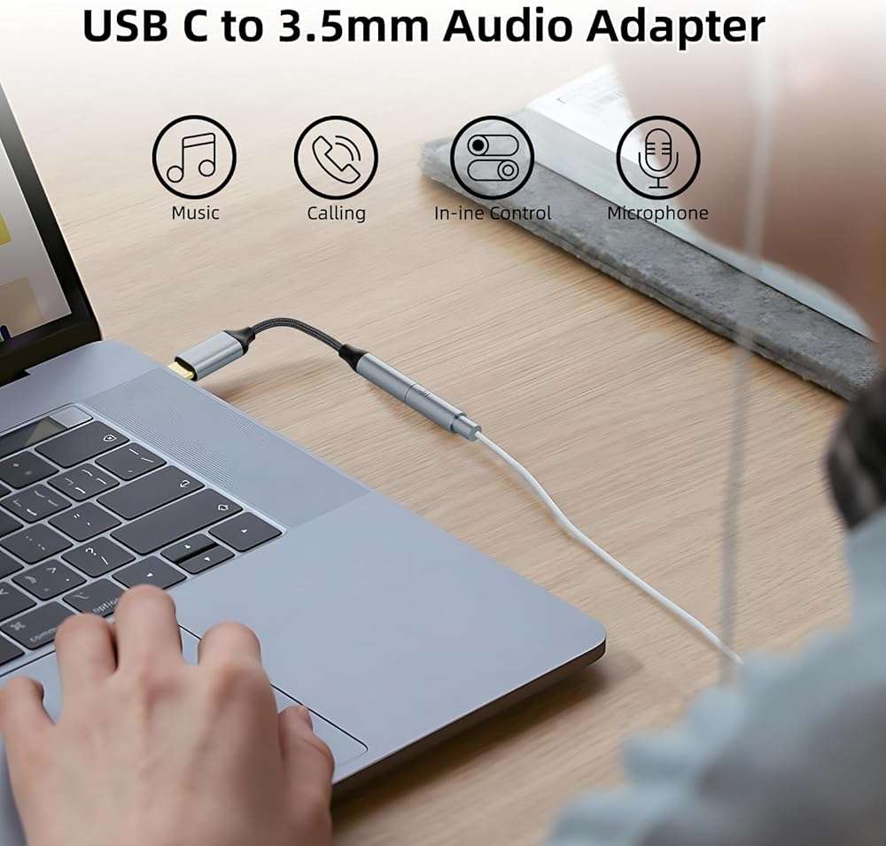Welldiea USB-C to 3.5mm Headphone Jack Adapter, Type-C to 3.5mm Aux Adapter Compatible with iPhone 17 Pro Max/17 Pro, 16/15 Pro Max, 16/15 Pro, Galaxy S22/S21/S20 Ultra/Note 20 and More (2, Black) - Image 2