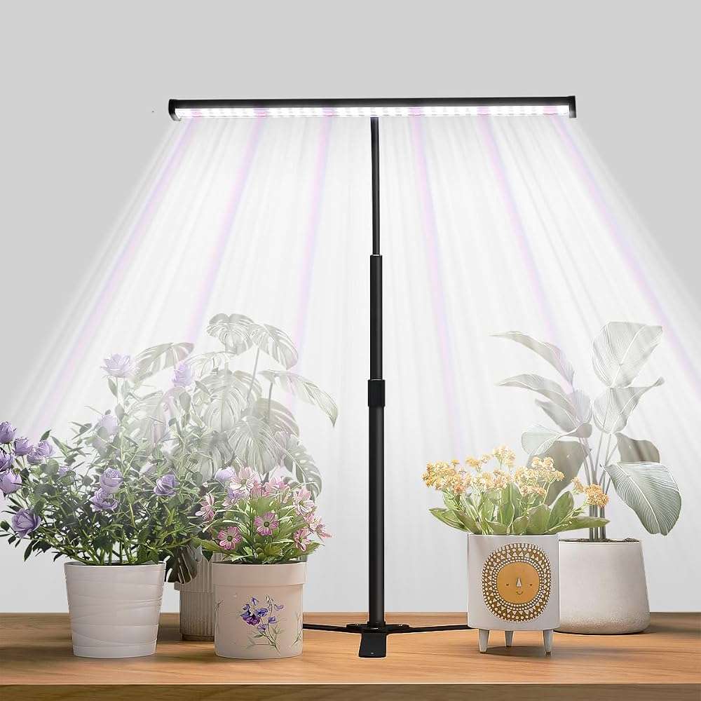 Super-Bright Grow Light for Indoor Plants, 6000K 108LEDs Full Spectrum Plant Lamp with Timer 4/8/12Hrs & Height Extendable for Home Office Desktop Plants, 12V 3A High Power Output for Faster Growth - Image 1