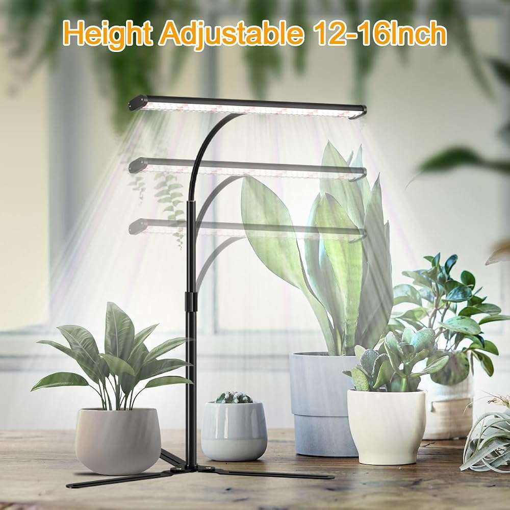 Super-Bright Grow Light for Indoor Plants, 6000K 108LEDs Full Spectrum Plant Lamp with Timer 4/8/12Hrs & Height Extendable for Home Office Desktop Plants, 12V 3A High Power Output for Faster Growth - Image 4