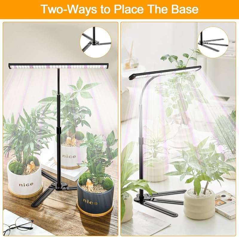 Super-Bright Grow Light for Indoor Plants, 6000K 108LEDs Full Spectrum Plant Lamp with Timer 4/8/12Hrs & Height Extendable for Home Office Desktop Plants, 12V 3A High Power Output for Faster Growth - Image 5